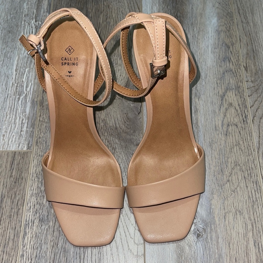 Call it spring never worn open toe nude heels